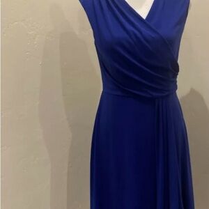 Alyx Wiman Royal Blue Sleeveless Wrap Dress